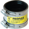 Fernco 2" Proflex Epdm Rubber Clamp Shielded Coupling - 4.3 Psi Silver 3000-22