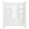 Delta Classic Alcove Shower Surrounds, 60" X 73.25" X 32",  High Gloss White