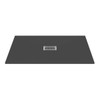 Castico 60" L X 32" W X 1.125" H Composite Stone Shower Pan Graphite Sand