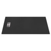 Castico 72" L X 36" W X 1.125" H Composite Stone Shower Pan Drain Graphite Sand