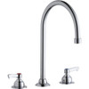 Elkay Food Service Faucet, 1.5 Gpm, 8" Center, Chrome, 2 Handles