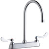 Elkay Food Service Faucet, 1.5 Gpm, 8" Center, Chrome, 2 Handles
