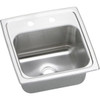 Elkay Single Bowl Stainless Steel Top Mount Bar Sink 15 X 15 X 6" 20 Ga 3 Hole