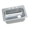 Elkay Single Bowl Stainless Top Mount Sink 25 X 21-1/4 X 5-3/8" Right Drain