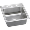 Elkay Single Bowl Stainless Steel Top Mount Sink 19-1/2 X 22 X 7-5/8" 3 Hole