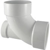 Nibco 3 In. X 3 In. X 2 In. PVC DWV 90 Deg. Hub X Hub X Hub Elbow With Low-Heel Inlet