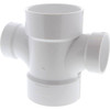 Nibco, 3 " X 3 " X 2 " X 2 " PVC DWV All Hub Double Sanitary Tee
