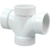 Nibco 2 In. X 2 In. X 1-1/2 In. X 1-1/2 In. PVC DWV All Hub Double Sanitary Tee