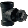 Nibco 3 In. ABS DWV Hub X Hub X Cleanout W/ Plug Test Tee