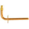 Apollo PEX-A Expansion Barb Stub-Out, 8" X 1/2", Copper, 90-Degree Elbow W/ Flange