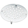 T And S  3-1/2 In. Flat Strainer, Stainless Steel