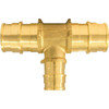 Apollo PEX-A Barb Reducing Tee Fitting, 3/4" X 3/4" X 1/2", Brass