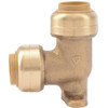 Sharkbite Push-To-Connect 90-Degree Drop Ear Elbow, 1/2", Brass