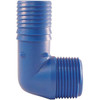 Apollo 1 In. Barb Insert Blue Twister Polypropylene 90-Degree X Mpt Elbow Fitting