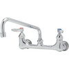 T&S Commercial 2-Handle Kitchen Faucet With Wrist Blade Handles In Polished Chrome Finish
