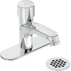 Symmons Scot Single-Handle Chrome Bathroom Faucet, 4deck Plate, Grid Drain