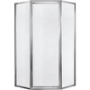 Craft + Main Tides 16-3/4 In. X 24 In. X 16-3/4 In. X 70 In. Shower Door (Silver/Obscure Glass)