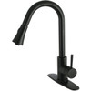 Kingston Brass Modern Single-Handle Kitchen Faucet With Pull-Down Sprayer (Matte Black)