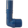 Apollo 1/2 In. Barb Insert Blue Twister Polypropylene 90-Degree X Mpt Elbow Fitting