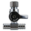 Apollo 1/2chrome Pex-B Barb X 3/8compr Quarter-Turn Dishwasher Tee Valve