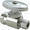 Brasscraft Chrome Straight Valve 1/2"Fip Inlet X 3/8" OD Compr Outlet