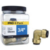 Tectite 3/4 In. Brass Push-To-Connect 90-Degree Elbow Pro Pack (6-Pack)