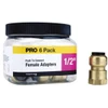 Tectite 1/2 In. Brass Push-To-Connect Female Pipe Thread Adapter PRO Pack (6-Pack)