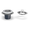 Zurn Ez2 Floor Drain 5" Stainless Steel Head, Clamp Collar 3" X 4" Bottom Outlet