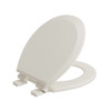 Seasons Premium Wood Round Closed-Front Toilet Seat In Bone