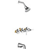 Seasons Anchor Point Lever Handle Tub Spout And Round 1.8 GPM Showerhead Assembly Kit, Chrome