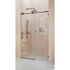Glass Warehouse Eclipse 48-52"Wx78"H Frameless Sliding Shower Door Matte Black