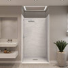 CASTICO 48"X34"X84" Solid Composite Stone Shower Kit Sierra Light Walls