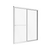 Seasons Raleigh 70 In. H X 56 In. To 60 In. W Framed Bypass Shower Door, Clear Glass, Silver Finish