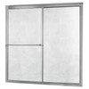 Seasons Raleigh 58 In. H X 56 In. To 60 In. W Framed Bypass Shower Door, Obscure Glass, Silver Finish