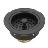 Westbrass 3-1/2" Post Style Kitchen Basket Strainer In Oil Rubbed Bronze