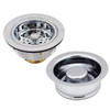 Westbrass Post-Style Kitchen Strainer With Disposal Flange & Stopper In Chrome