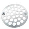 Westbrass 4 In. O.d. Shower Strainer Grill, Screw-In Style, In Polished Chrome
