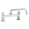 T&S Brass And Bronze 8" Dck Mnt Faucet Lvr Hndls 10" Swng Nzzl & 1/2" Nipple Kit