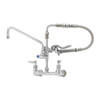 T&S Brass And Bronze 8" Wll Mnt Faucet Cv-Ceramas 12" Nzzle Vb 20" Hose & B-0107