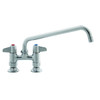 T&S Brass And Bronze Equip 4" Deck Mount Faucet 10" Swng Nzzl/Supply Nipple Kit