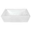 Kingston Brass Aqua Eden Vtde603122r 60" Acrylic Alcove Tub W/Right Hand Drain