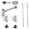 Kingston Brass Cc43101dlvkb30 Plumbing Sink Trim Kit With Bottle Trap And Drain