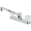 Non-Metallic Kitchen Faucet Chrome Two Handle With Spray