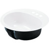Bootz 18" Round Lavatory Sink White Porcelain Steel