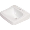 Seasons 19 In. Wall Mounted Rectangle Vitreous China Bathroom Sink White, ADA