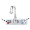 T & S Workboard Mixing Faucet, 2.2 Gpm, 4" Center, Polished Chrome, 2 Handles