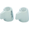 Delta Hot/Cold Blade Faucet Handle, 1-3/16" Height, Chrome, Package Of 2