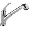 Delta Foundations Pull-Out Kitchen Faucet, 1.8 Gpm, 8" Center, Chrome, 1 Handle
