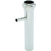 Brass Tubular Dishwasher Branch Tailpiece 1-1/2" X 8" Flanged Or Slip Joint Application Chrome Plated