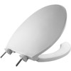 Bemis Stay-Tite Elongated Plastic Open Front Toilet Seat In White